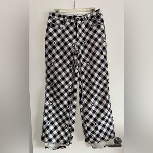 Burton Dryride Black & White Checkered Snowboard Women’s Pant Sz XS